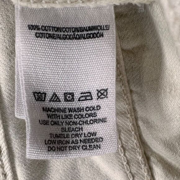 Free People We The Free Jeans Womens 27 Cream Tapered Leg Five Pocket Raw Hem - Picture 10 of 13